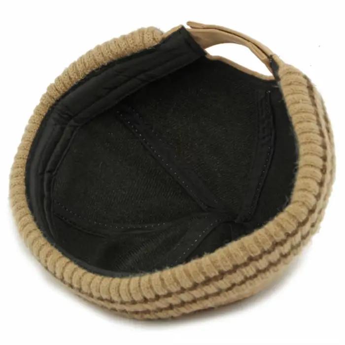 Chapeau de bombardier tricoté en coton polyester russe style ushanka pour hommes et femmes occasions hivernales décontractées