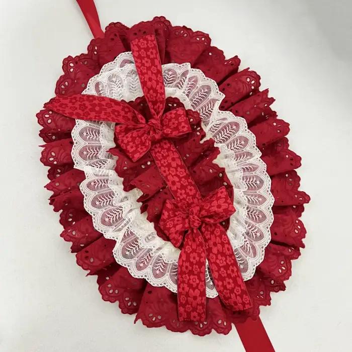 Lolita Han Yang chapeau de paille éclectique BNT dentelle fleur nœud papillon