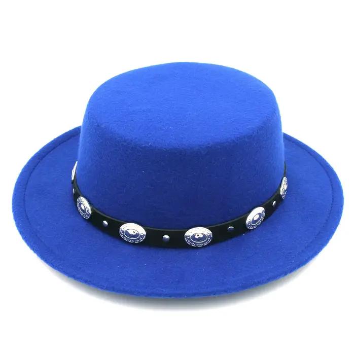 Chapeau Fedora à la mode casquette de tarte de porc chapeaux à dessus plat