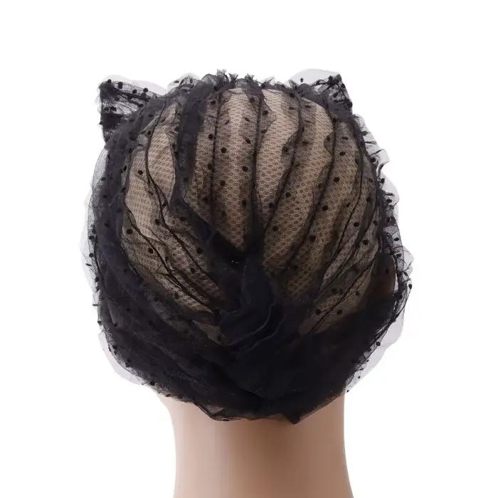 Bonnet en tissu respirant à pois en maille