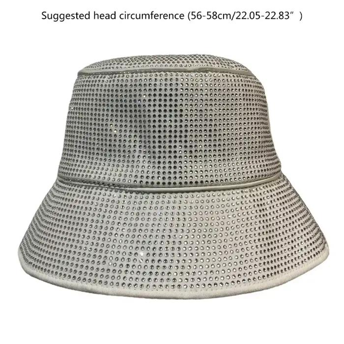 Chapeau seau Fedoras plein diamants accrocheur scintillant Panama printemps été hommes