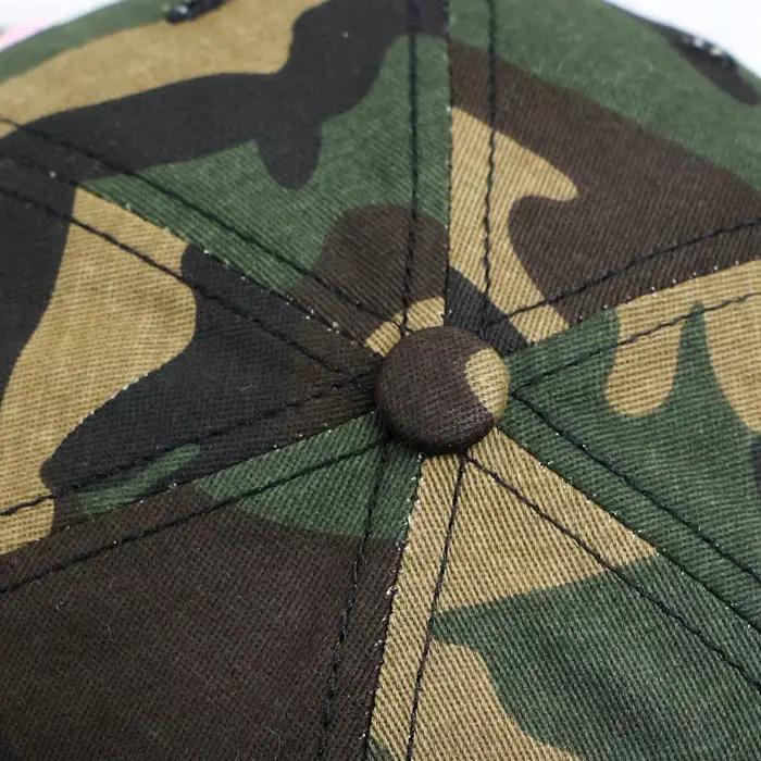 Casquette de baseball rétro camouflage 3D brodée