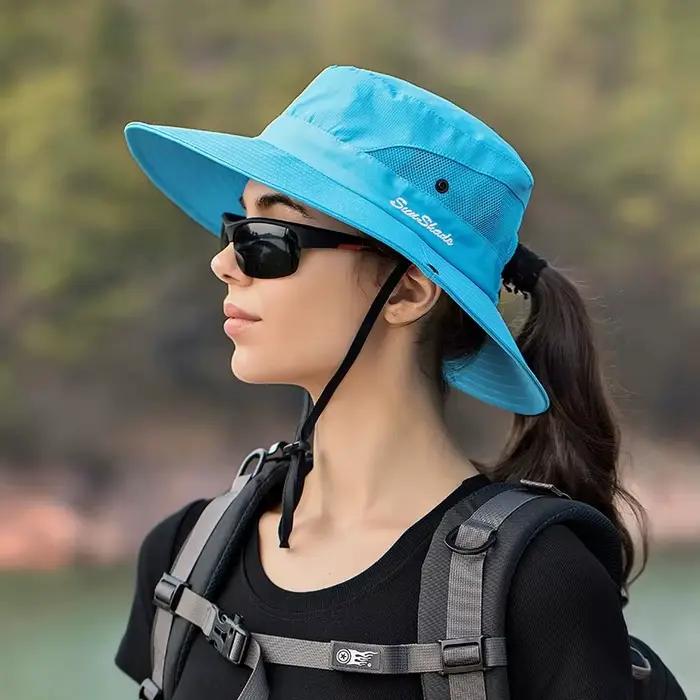 Chapeau de seau en polyester protection solaire pour homme et femme été printemps occasions extérieures multicolore