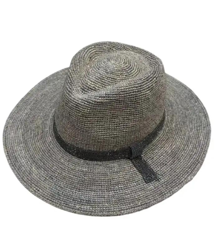 Chapeau de paille perlé brillant pour femme – Tendance et polyvalent pour les vacances à la plage