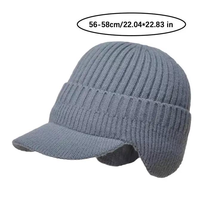 Chapeau d'hiver chaud unisexe avec bord