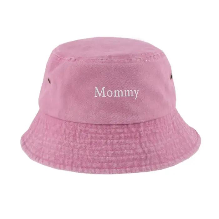 Chapeau seau en Denim délavé pour parents et enfants
