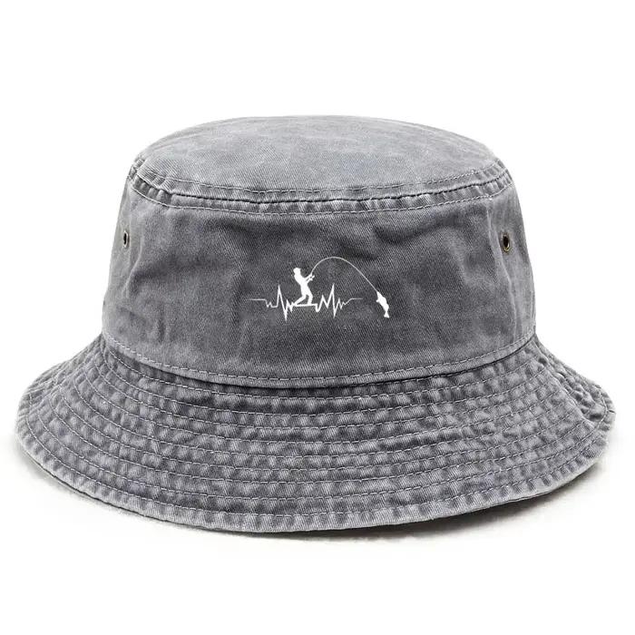 Casquette de pêche personnalisable en coton délavé et vieilli