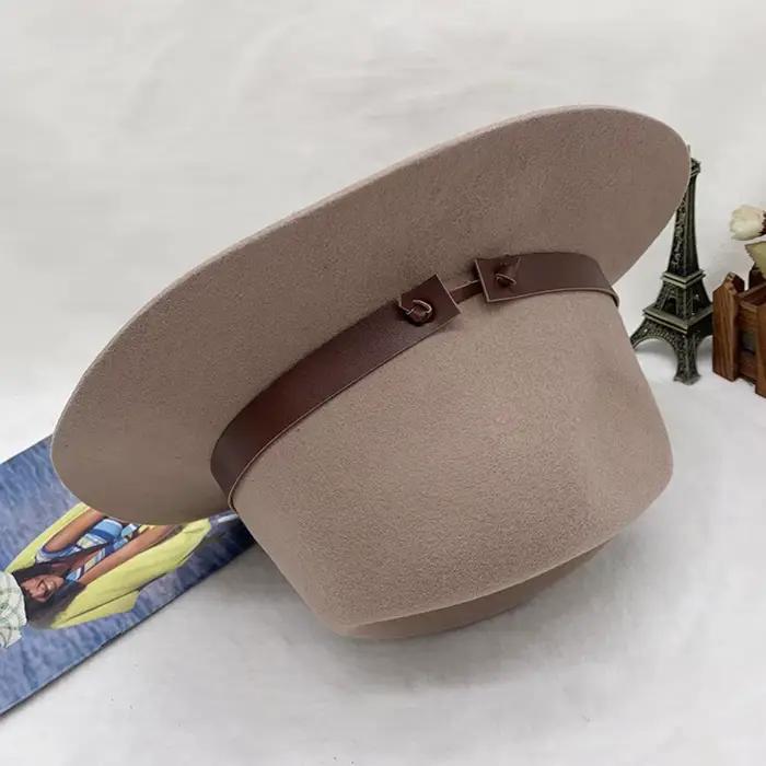 Nouveau chapeau Panama en mélange de laine pour homme