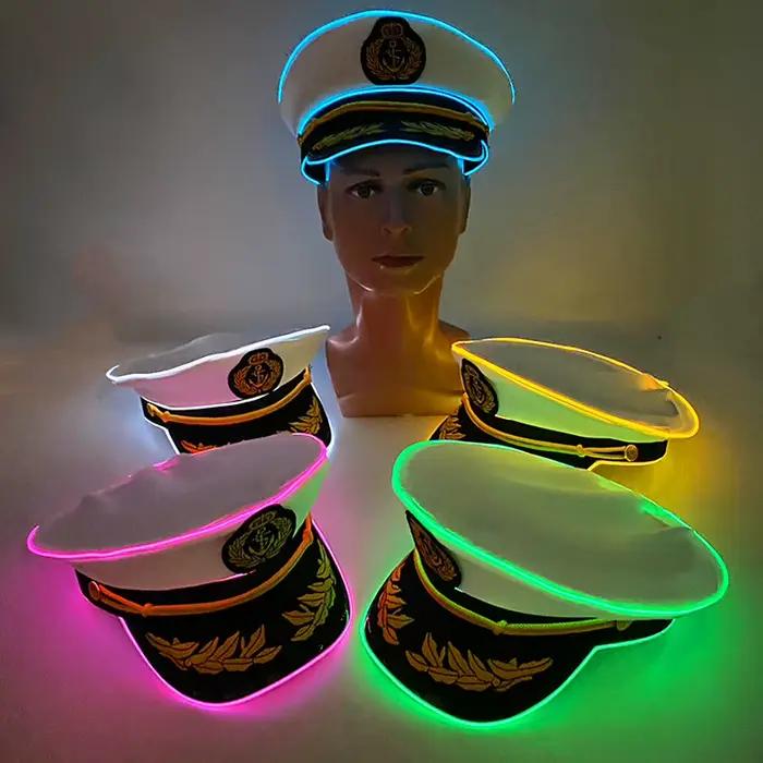 1 Chapeau Lumineux Bleu Marine pour Fêtes