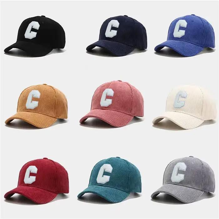 Nouvelle Casquette de Baseball en Velours Côtelé pour Hommes