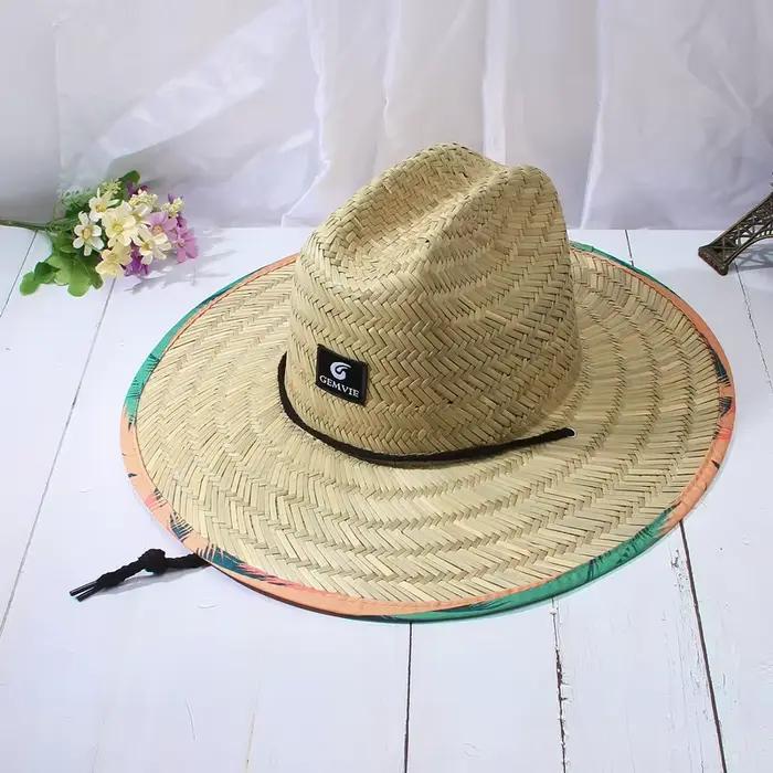 Chapeau de sauveteur en paille tissé pour femme