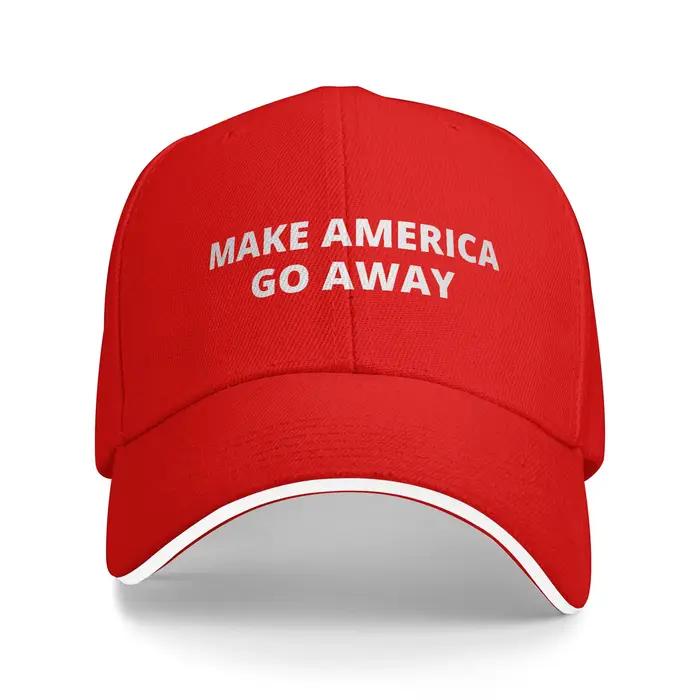 Casquette de baseball réglable MAGA « Make America Go Away » pour homme et femme
