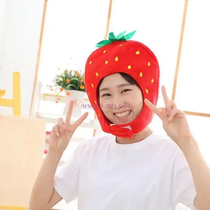 49ME – chapeau en peluche à fraise aux fruits