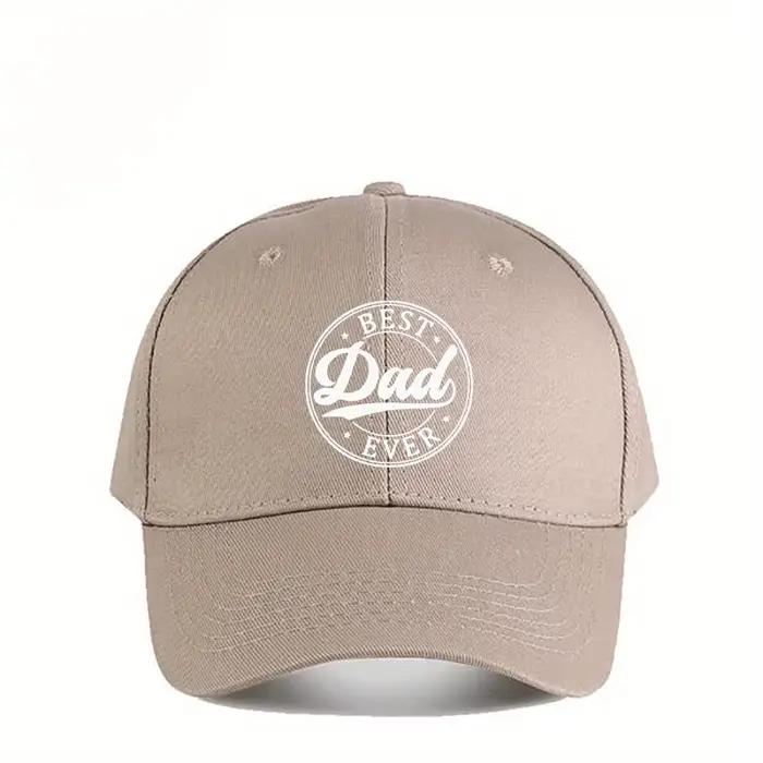 Casquette de baseball imprimée « Best Dad » pour couples