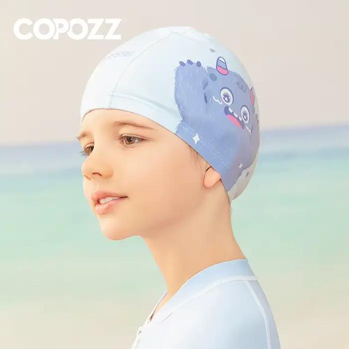 Bonnet de natation en PU imperméable pour enfants