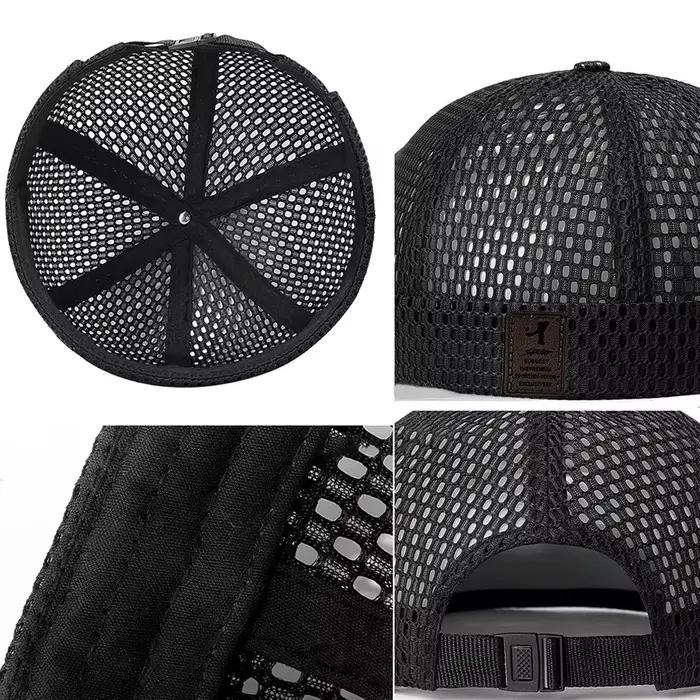 Casquette de cyclisme extérieure d'été en maille respirante style melon streetwear rétro ajustable ultra légère docker pour homme et femmes occasions estivales et activités户外活动夏季透气网眼渔夫帽街拍复古可调节超轻鸭舌帽适合男女各种场合