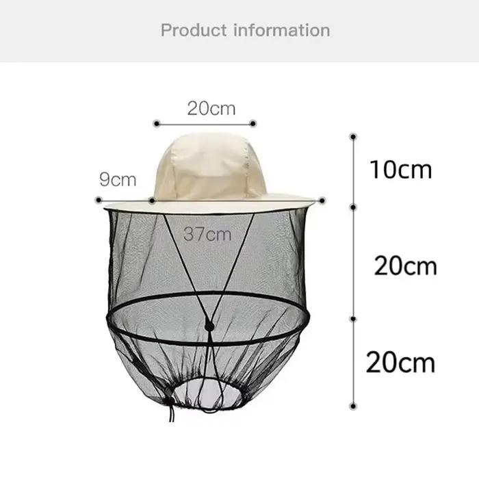 Casquette de pêche anti-moustiques 2026 avec maille frontale