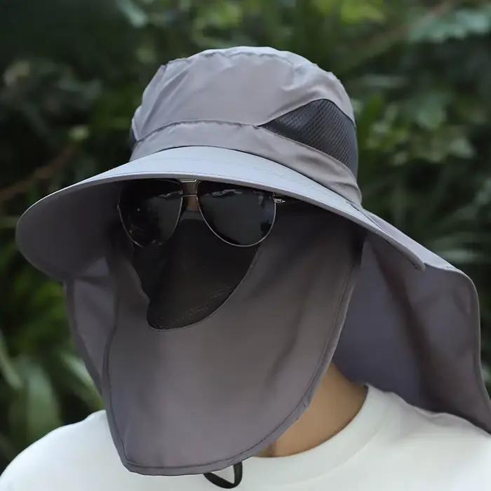 Nouvelle casquette de soleil à large bord avec rabat de cou pour hommes et femmes