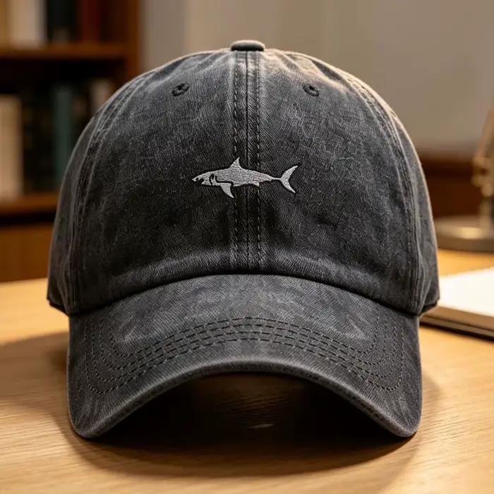 Casquette de baseball brodée requin pour hommes et femmes