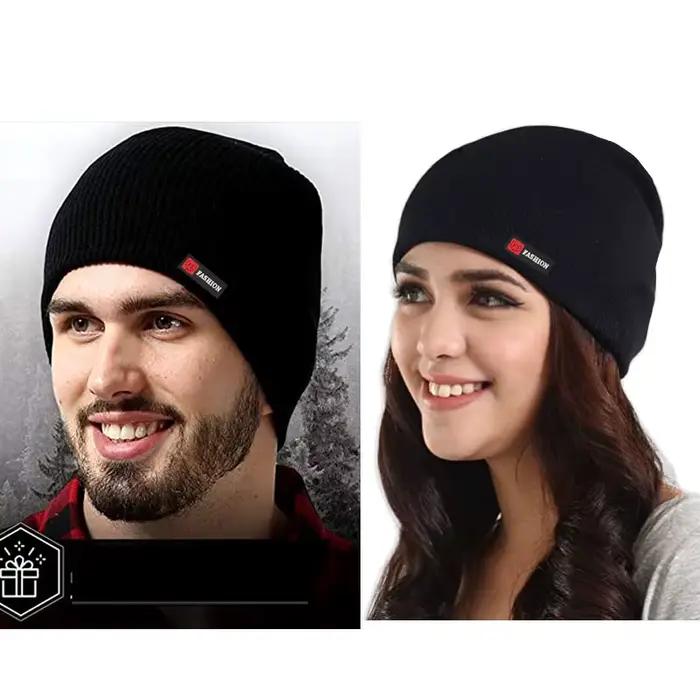 Skullies bonnets hommes chapeau d'hiver femmes chapeaux tricotés