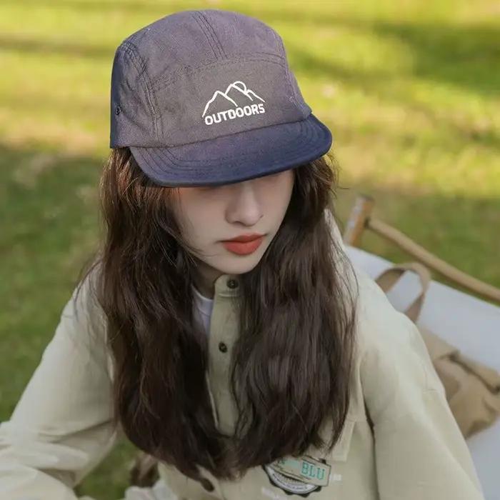 Casquette de baseball à bord court protection solaire lettres brodées visière réglable pour homme femme occasions extérieures