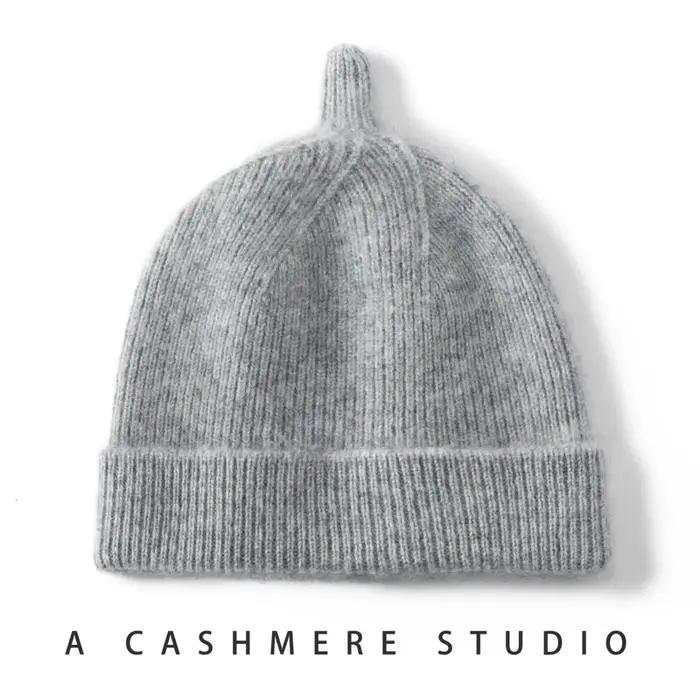 Bonnet d'hiver pour enfants en cachemire 100% tricoté solide pour garçons et filles couleurs vives extérieur hiver occasions spéciales