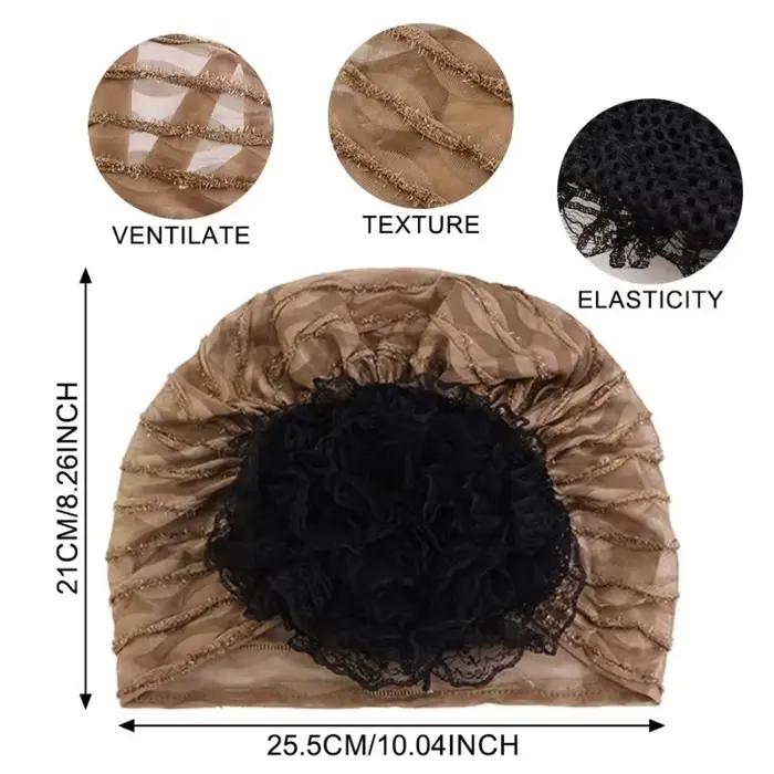 Bonnet polyvalent en dentelle douce