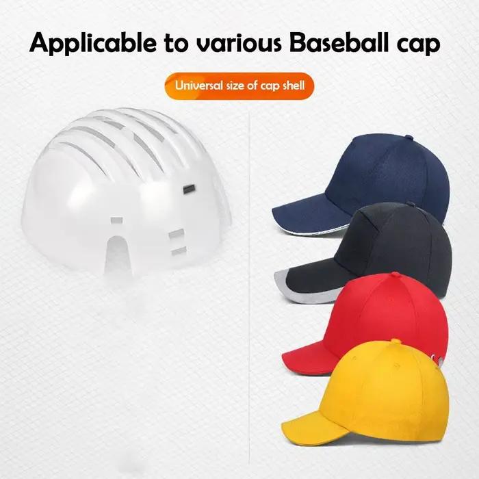 Casquette de baseball unisexe en polyester avec doublure PE, style sportif, motif plaid, protection anti-choc, respirante, multi-saisons, extérieure, pour activités physiques