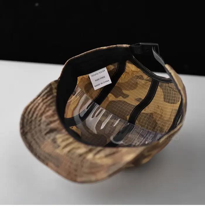 Chapeau de Baseball de Camouflage à bords plats à carreaux à 5 panneaux pour hommes et femmes