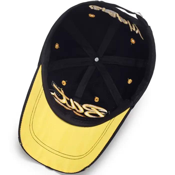 Casquettes de baseball polyvalentes à broderie BAT effet déchiré