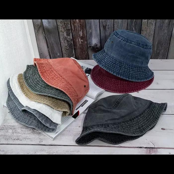 Nouveau unisexe seau chapeau mode lavé Denim casquette Design hommes Panama chapeaux femmes été en plein air décontracté crème solaire visière pêcheur casquettes
