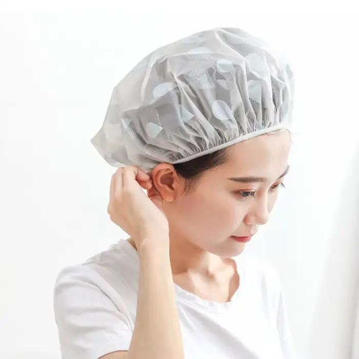 Élastique 1 pièces adulte hôtel femme femmes bonnet de douche couverture de cheveux couvre-tête chapeau de bain