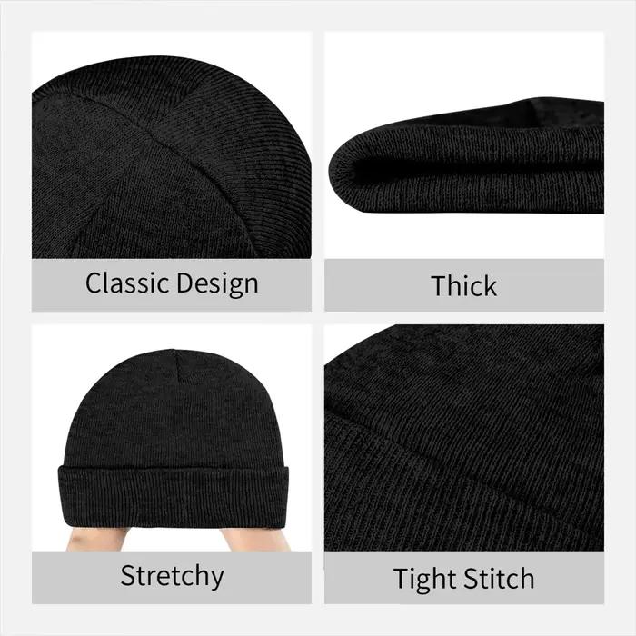 Casquette tricotée chaude en acrylique avec badge de sceaux de la marine pour homme et femme, skullies hip hop pour l'hiver, cadeau pour Noël