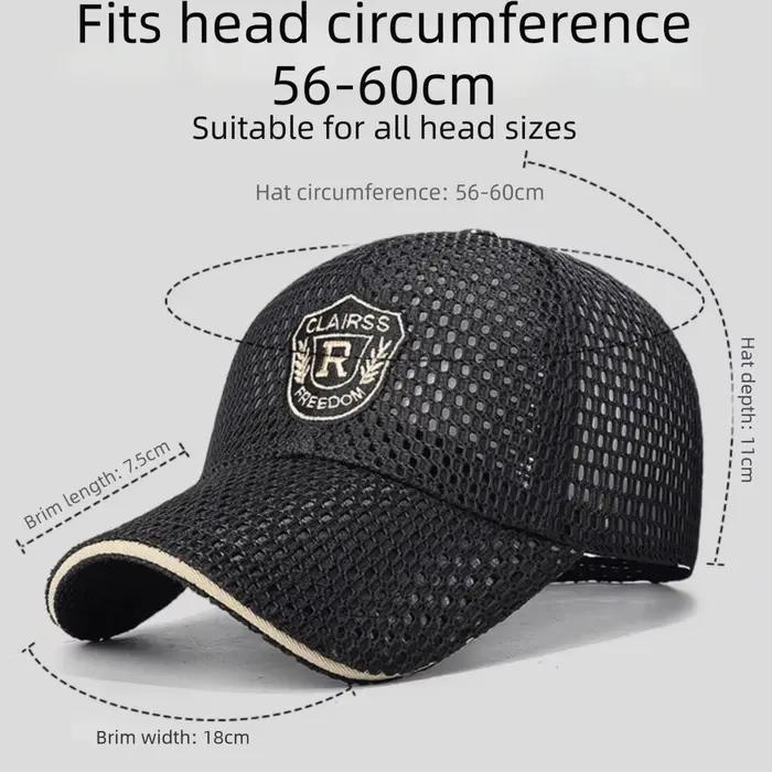 Casquette de baseball multicolore en maille respirante avec motif brodé