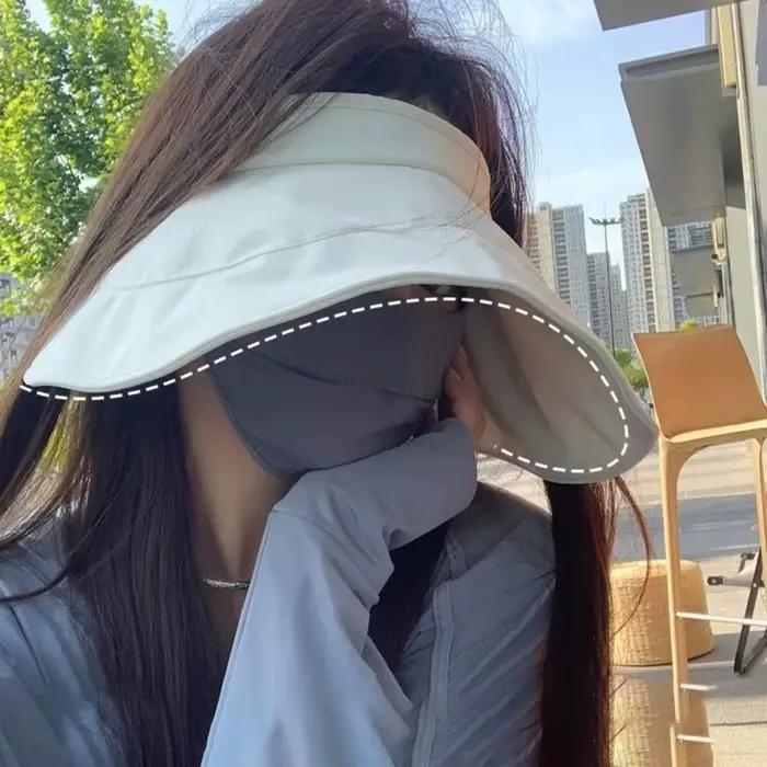 Chapeau d'été respirant à large bord, anti-UV, pliable, pour femme