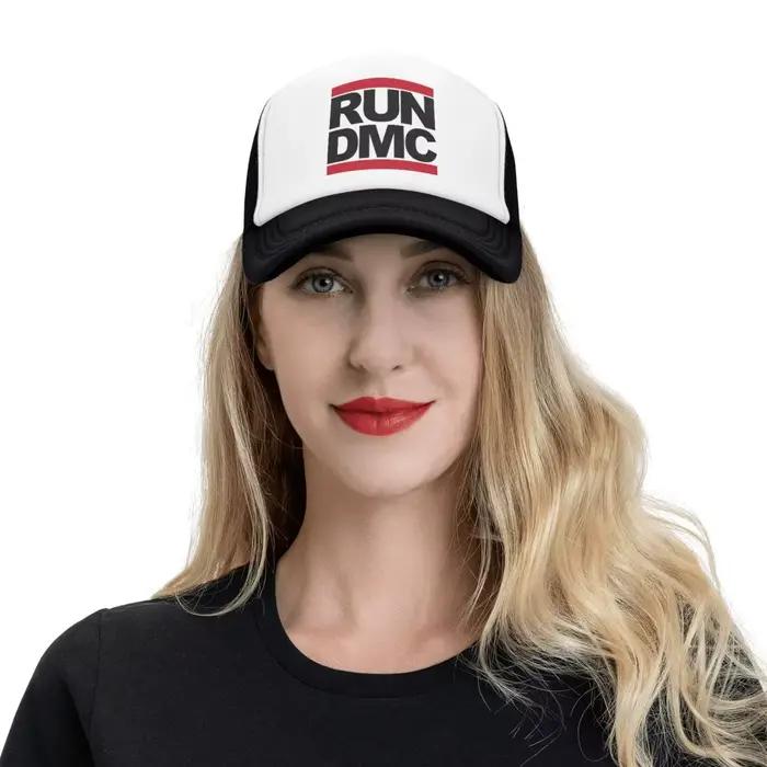 Chapeau de camionneur unisexe avec logo Run DMC