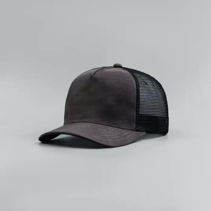 Casquette de Baseball en daim à cinq panneaux avec Logo personnalisé pour hommes et femmes