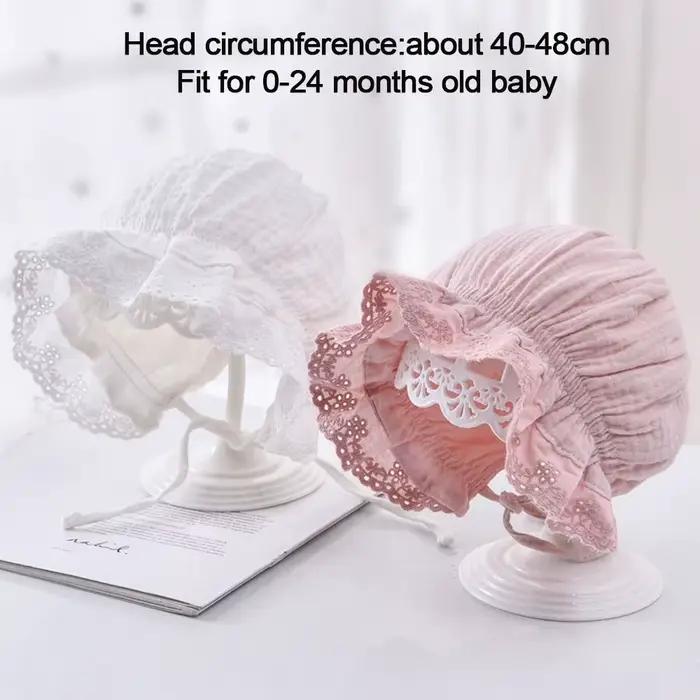 Casquette mignonne en polyester avec dessins animés pour bébés 0-1 ans protection auditive et toute saison