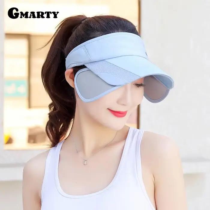 Chapeau de sport d'été pour femme protection UV chapeau de soleil large bord réglable polyester randonnée voyage occassions spéciales