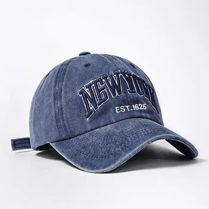Casquette New York délavée pour hommes et femmes