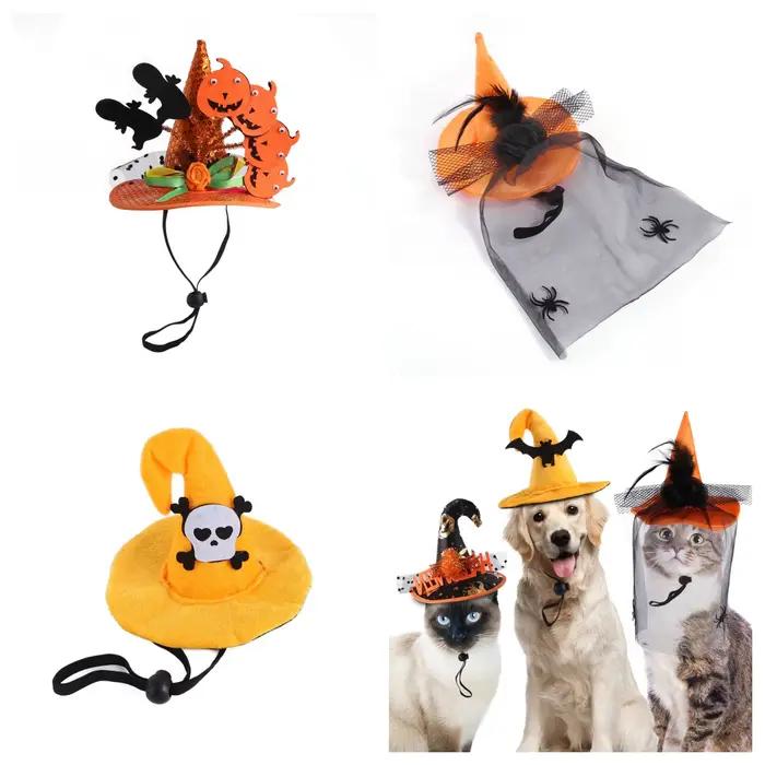 Chapeau d'halloween réglable pour animaux de compagnie