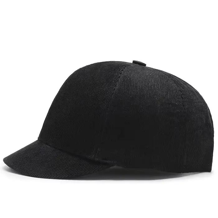 Casquette de baseball brodée en velours côtelé pour hommes et femmes