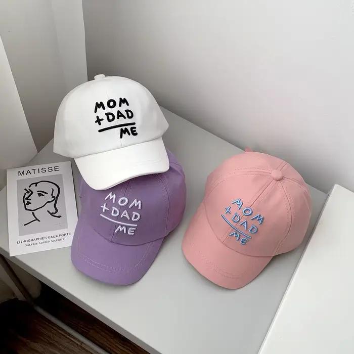 Casquette bébé garçon lettre brodée coton lavé été enfants casquettes de baseball