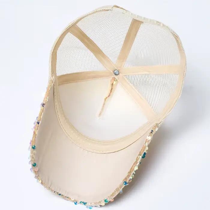 Casquette de Baseball à paillettes pour femmes