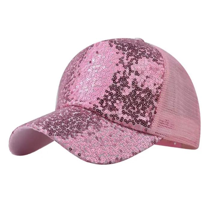 Casquette en maille à paillettes pour femmes et hommes