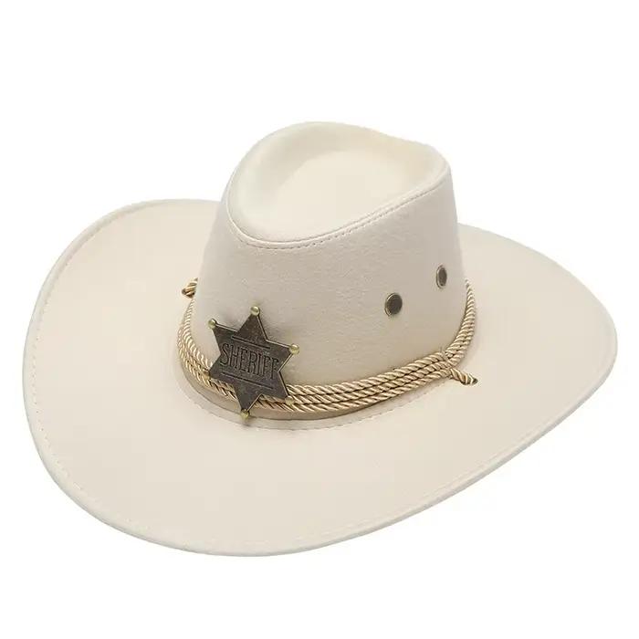 Chapeau de cowboy occidental pour hommes et femmes
