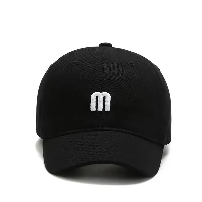 Casquette de baseball unisexe à visière courte en coton