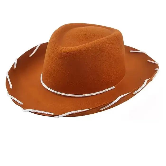 Chapeau de cowboy rouge pour femme