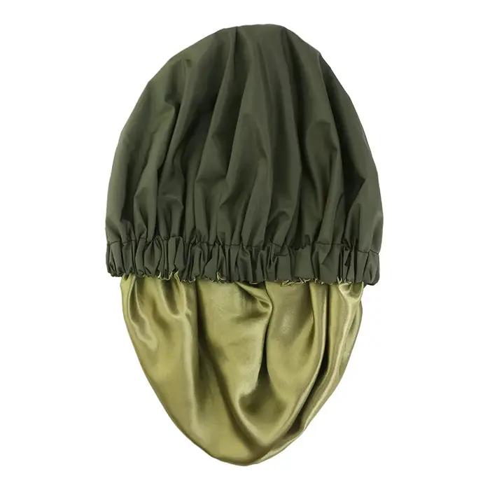 Bonnets de douche double couche de couleur unie