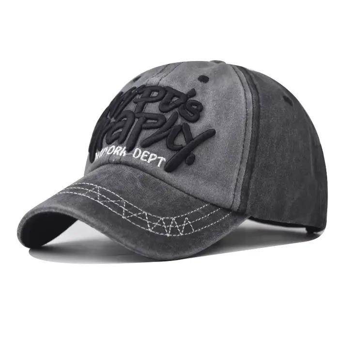 Mode lettres broderie casquette de Baseball chapeaux de relance casquettes Hip Hop hommes